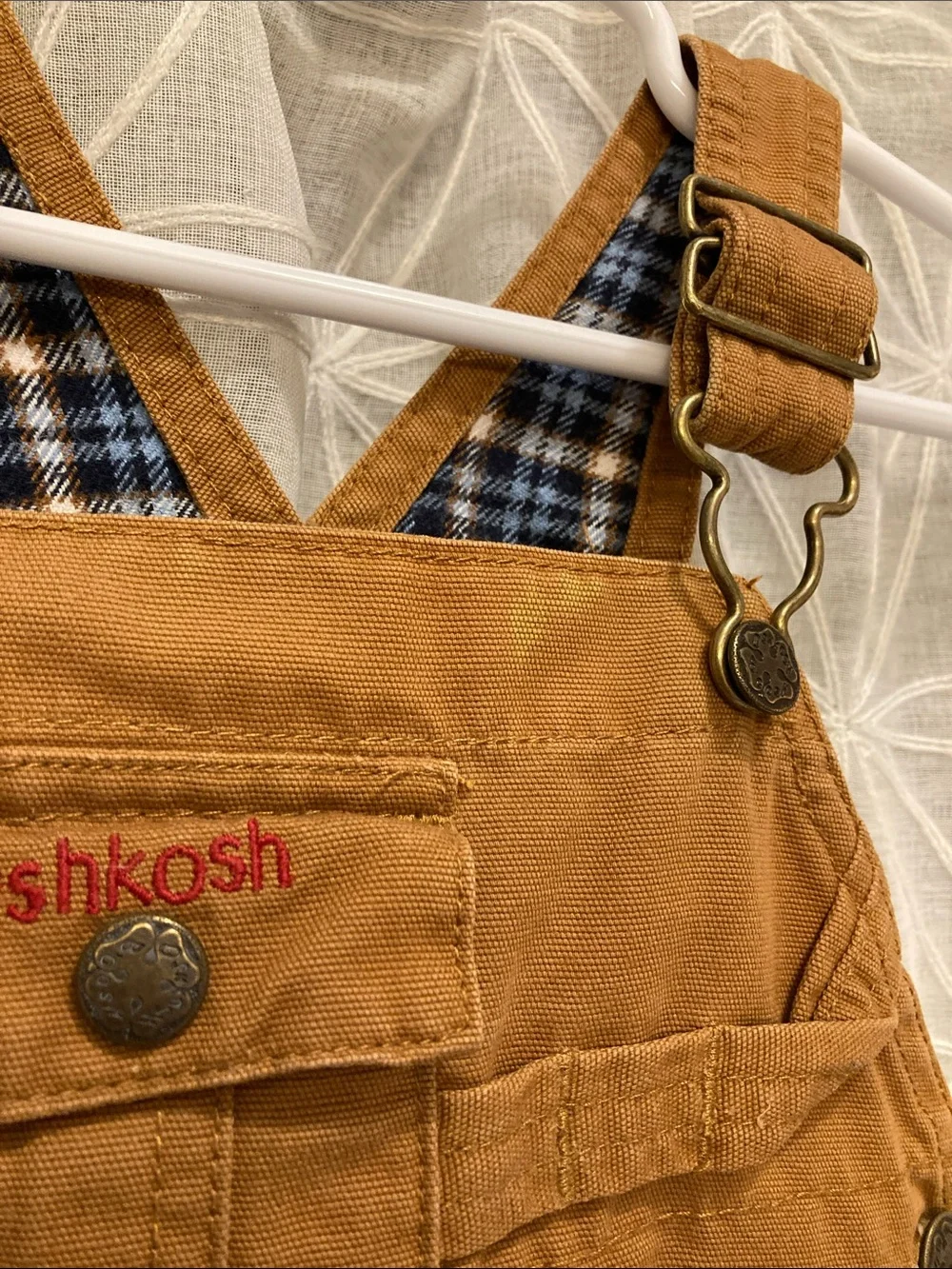 OshKosh B'gosh Caramel Brown Kids Utility Overalls